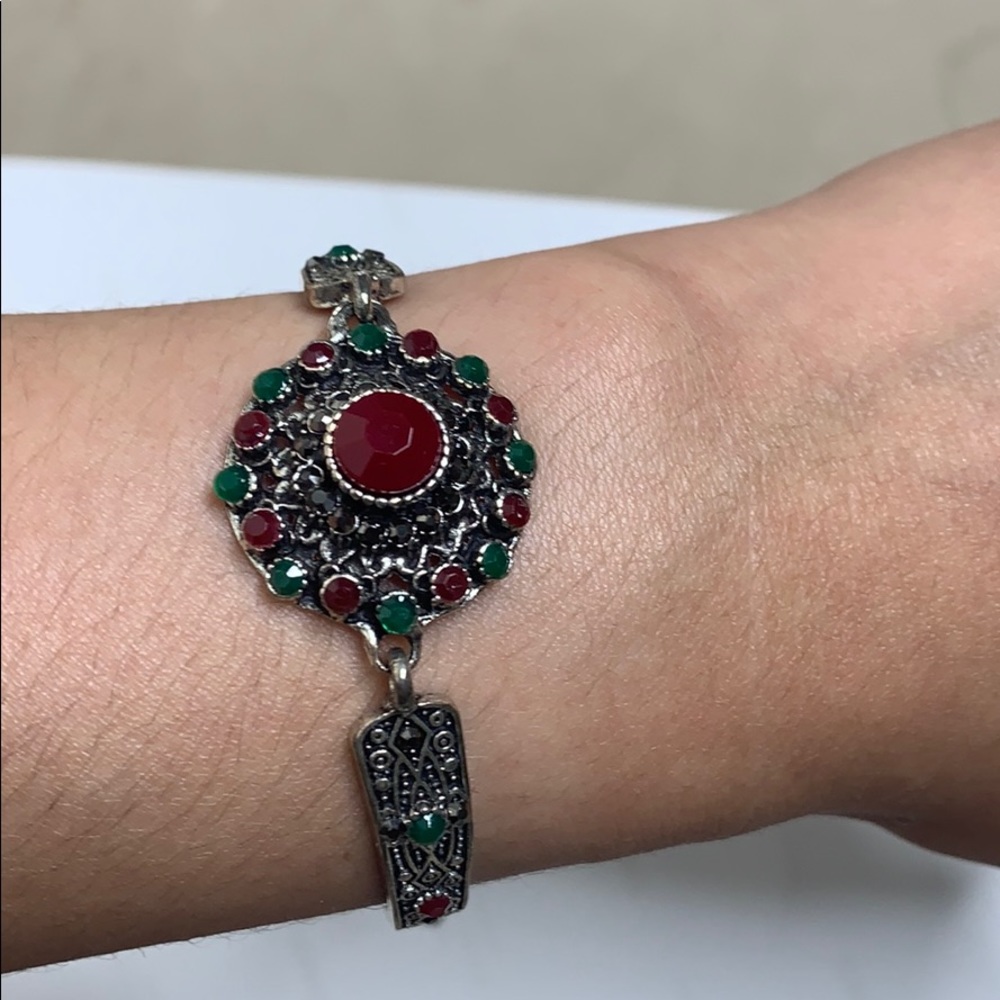 Vintage bohemian Moroccan stone bracelet